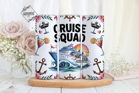 Cruise Squad 20oz Tumbler Wrap Sublimation sassyprint 