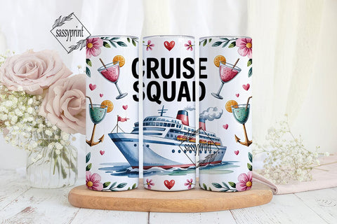 Cruise Squad 20oz Tumbler Wrap Sublimation sassyprint 