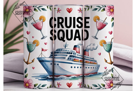 Cruise Squad 20oz Tumbler Wrap Sublimation sassyprint 