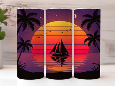 Cruise Summer Vacation 20oz Tumbler, Summer Vacation Wrap, 20oz Sublimation Wrap, Ocean Travel Cup, Beach Getaway Design, Nautical Adventure Tumbler, Tropical Holiday Gift Sublimation Lara' s Designs 