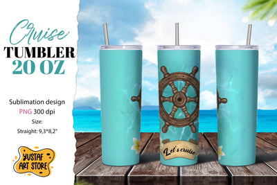 Cruise tumbler sublimation. Let's cruise. Vacation tumbler Sublimation Yustaf Art Store 