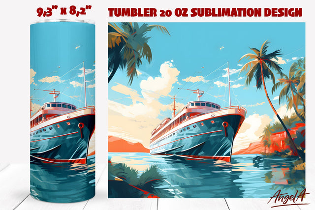 Cruise tumbler wrap sublimation / summer vacation tumbler Sublimation Angelina Semenova 