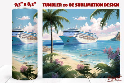Cruise tumbler wrap sublimation / travel tumbler png Sublimation Angelina Semenova 
