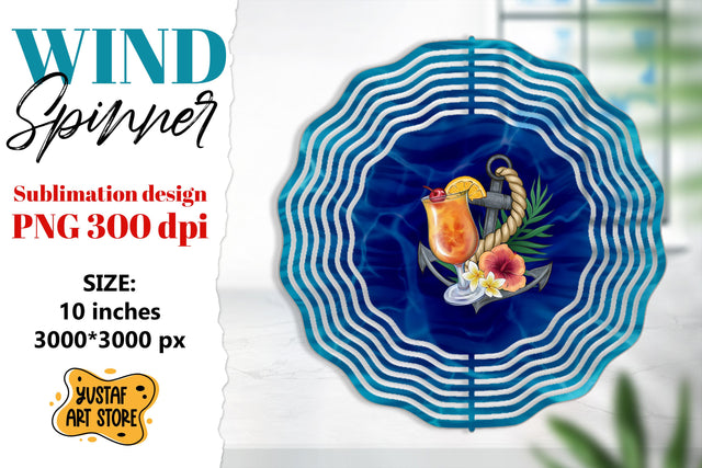 Cruise wind spinner. Vacation sublimation Sublimation Yustaf Art Store 