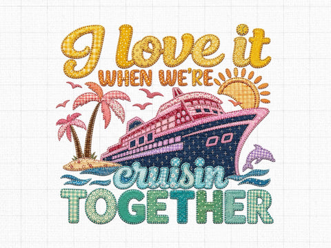 Cruisin Together Cruise Ship PNG SVG artprintfile 