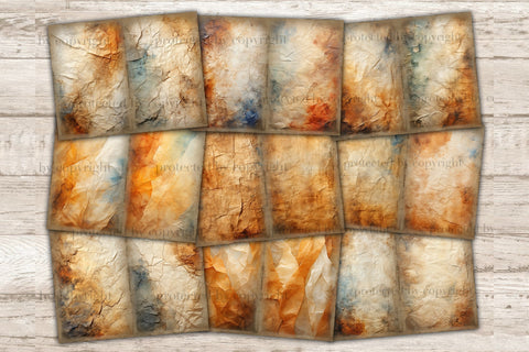 Crumpled Paper Junk Journal Pages | Vintage Collage Sheet SVG GlamArtZhanna 