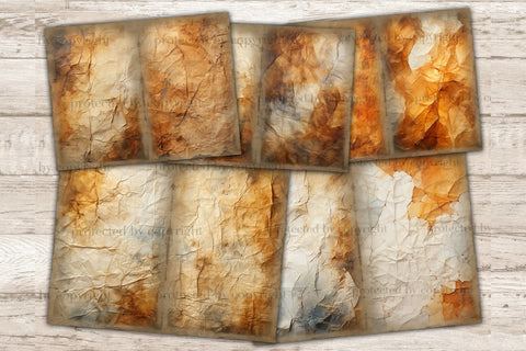 Crumpled Paper Junk Journal Pages | Vintage Collage Sheet SVG GlamArtZhanna 