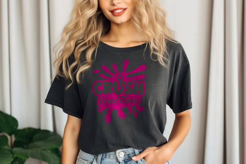 Crush Breast Cancer, Cancer Awareness Svg, Ribbon Svg, Breast Cancer svg, Breast Cancer png, Pinktober SVG, Svg cut file for Cricut, silhouette SVG DesignDestine 