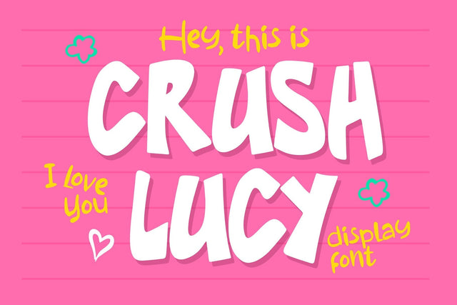 Crush Lucy - Playful Display Font Font Mozzatype 