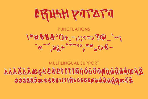 Crush Potato Font Prasetya Letter 