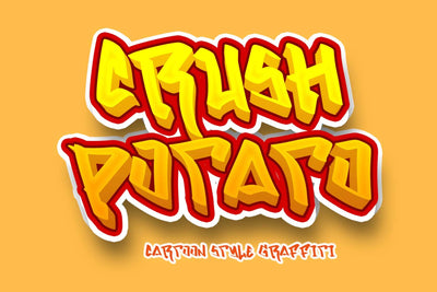 Crush Potato Font Prasetya Letter 