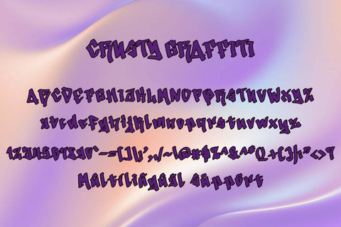 Crusty Graffiti Font Prasetya Letter 