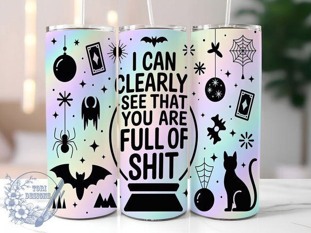 Crystal Ball Magic Witch Tumbler, Magic Ball, Witch's Spell, Basic Witch, Skinny Tumbler Png, 20oz Tumbler Wrap, Sublimation Design Sublimation ToriDesigns 