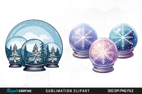 Crystal Balls Watercolor Clipart Bundle Sublimation Regulrcrative 
