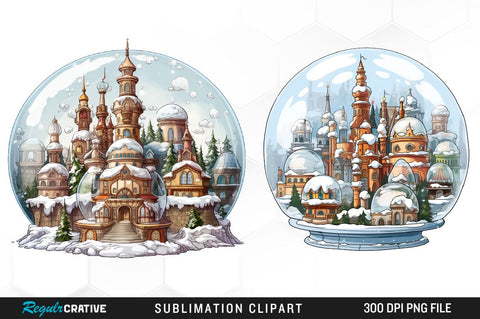 Crystal Balls Watercolor Clipart Bundle Sublimation Regulrcrative 