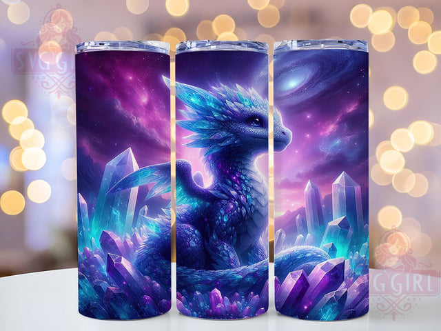 Crystal Gem Dragon Fantasy Tumbler, Gem Dragon, Magical Creature, 20Oz Tumbler, Sublimation Design, Fantasy Wrap, Enchanted Art Sublimation SvggirlplusArt 