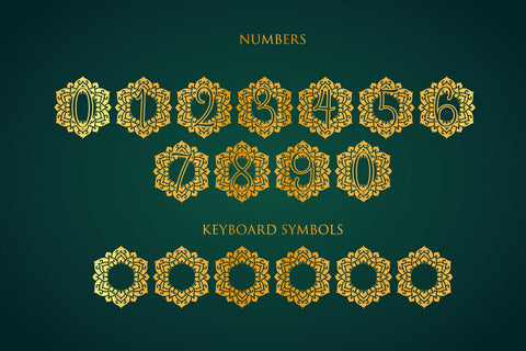 Crystal Mandala Monogram Font Dm Letter Studio 