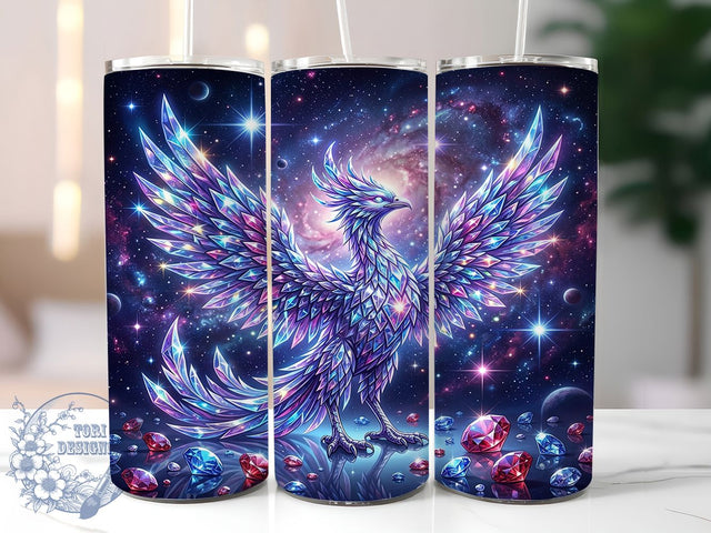 Crystal Phoenix 20oz Tumbler, Crystal Phoenix, Phoenix Tumbler, Crystal Phoenix PNG, Phoenix Tumbler PNG, Crystal Tumbler, Phoenix Wrap PNG, 20oz Tumbler Wrap Sublimation ToriDesigns 