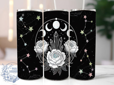 Crystal Witchy Vibes Celestial Tumbler Wrap, Witchy Vibes Cup, Celestial Tumbler Design, 20oz Sublimation, Magic Crystal Cup, Spiritual Drinkware, Witch Tumbler Wrap Sublimation ToriDesigns 