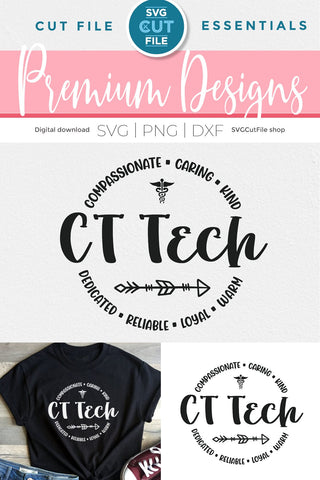 CT Tech svg, CT Technologist svg, Computed tomography svg SVG SVG Cut File 