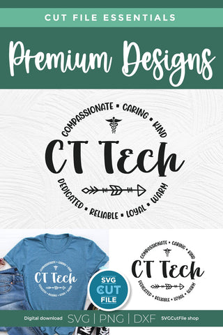 CT Tech svg, CT Technologist svg, Computed tomography svg SVG SVG Cut File 