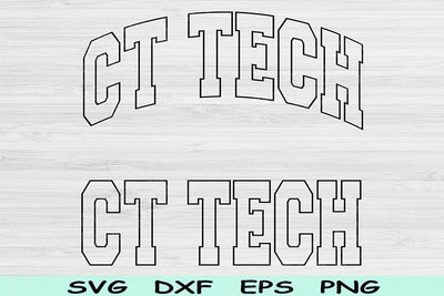 CT Tech Svg Cut Files, CT Tech Png, CT Technologist Svg Files For Cricut, Ct Tech Shirt Svg Wave Block Text Sublimation Digital Designs SVG TiffsCraftyCreations 