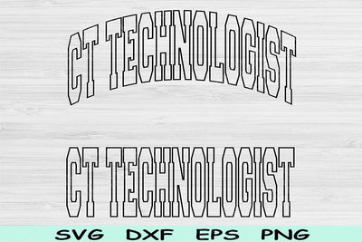 CT Technologist Svg Cut Files, CT Technologist Png, CT Tech Svg Files For Cricut, Ct Tech Shirt Wave Block Text Sublimation Digital Designs SVG TiffsCraftyCreations 