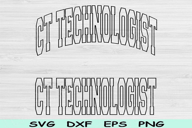 CT Technologist Svg Cut Files, CT Technologist Png, CT Tech Svg Files For Cricut, Ct Tech Shirt Wave Block Text Sublimation Digital Designs SVG TiffsCraftyCreations 