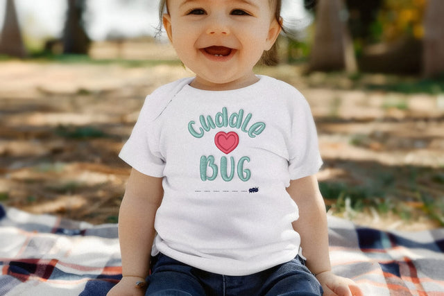 Cuddle Bug with Heart Applique Embroidery Embroidery/Applique DESIGNS Designed by Geeks 
