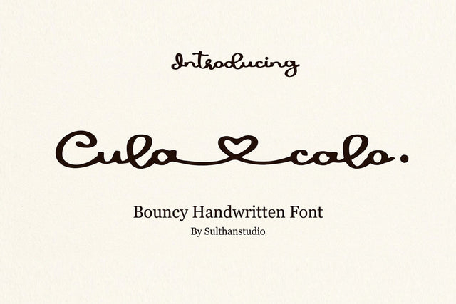 Cula calo Font Sulthan studio 