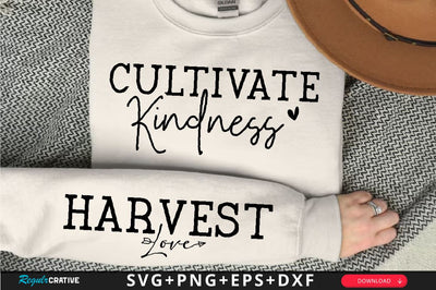 Cultivate Kindness Sleeve SVG Design, Inspirational sleeve SVG, Motivational Sleeve SVG, Positive Sleeve SVG SVG Regulrcrative 