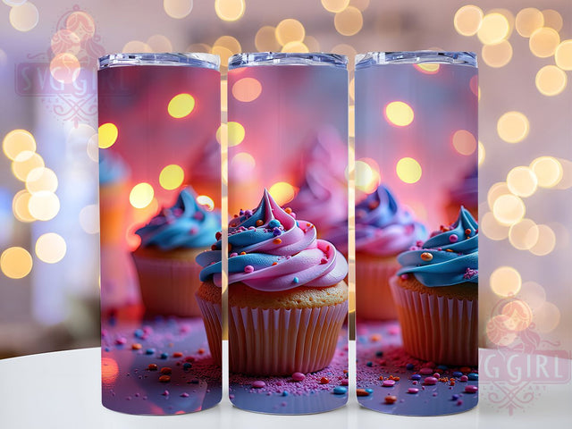 Cupcake Colorful Dessert Tumbler Wrap, Colorful Dessert Design, 20oz Tumbler Sublimation, Sweet Bakery Art, Pastel Cupcake Aesthetic, Cute Baking Gift, Candy Sprinkles Tumbler Sublimation SvggirlplusArt 