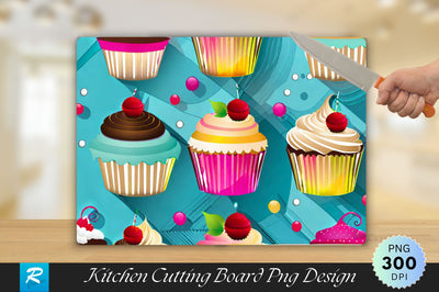 Cupcake Cutting Board Sublimation Regulrcrative 