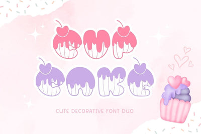 Cupcake - Decorative Font Duo Font AnningArts Design 