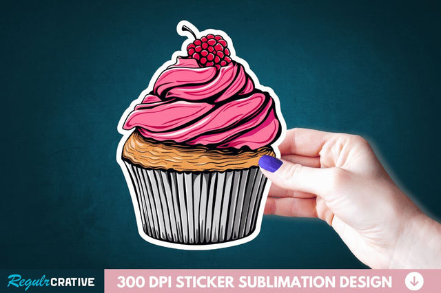Cupcake Sticker Clipart Sublimation Regulrcrative 