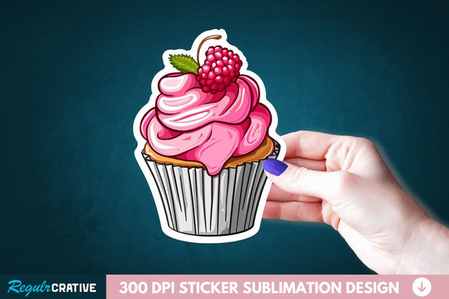 Cupcake Sticker Clipart Sublimation Regulrcrative 