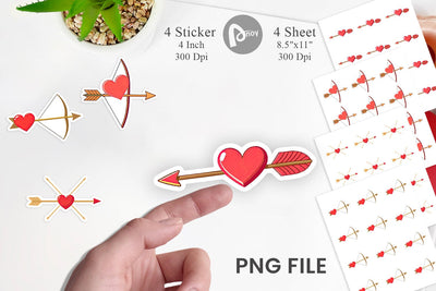 Cupid Bow Sticker Sublimation artnoy 