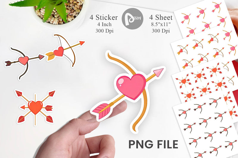 Cupid Bow Sticker Sublimation artnoy 