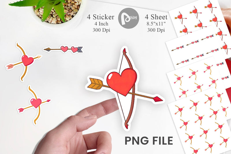 Cupid Bow Sticker Sublimation artnoy 