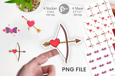 Cupid Bow Sticker Sublimation artnoy 