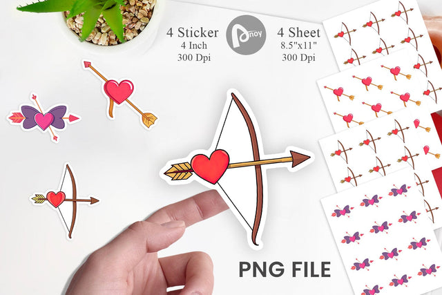 Cupid Bow Sticker Sublimation artnoy 