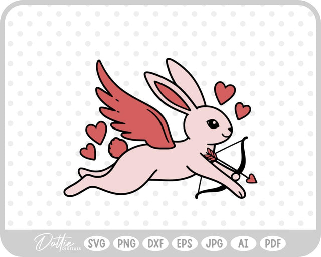 Cupid Bunny SVG DottieDigitals 