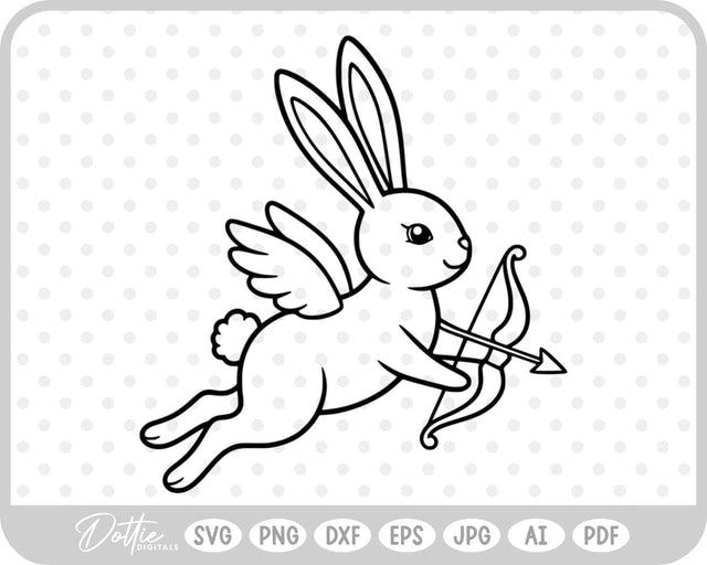 Cupid Bunny SVG DottieDigitals 