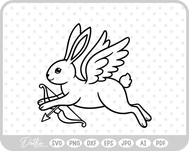 Cupid Bunny SVG DottieDigitals 