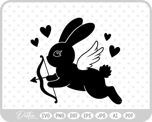 Cupid Bunny SVG DottieDigitals 