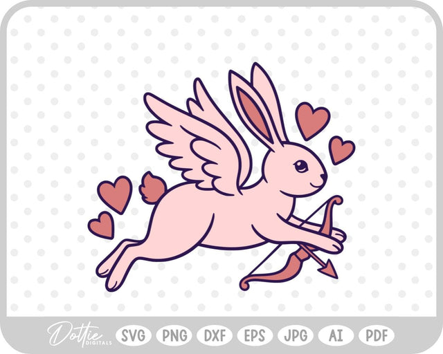 Cupid Bunny SVG DottieDigitals 