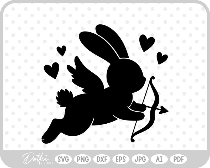 Cupid Bunny SVG DottieDigitals 
