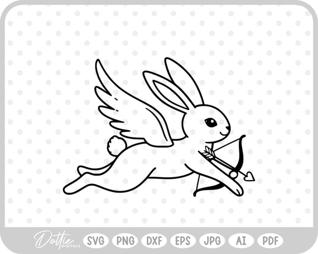 Cupid Bunny SVG DottieDigitals 