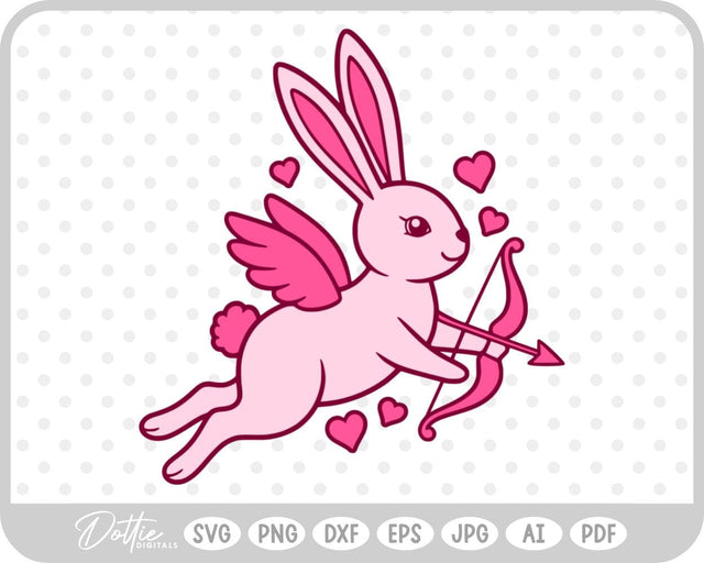 Cupid Bunny SVG DottieDigitals 