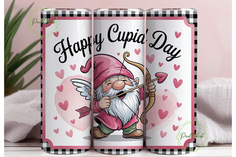 Cupid Gnome Valentine's 20oz Tumbler Sublimation PixelChick 